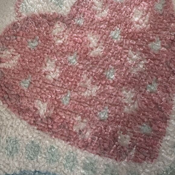 Biederlack Acrylic Blend Throw Blanket Pastels Reversible Cottage Hearts Kawaii - Picture 9 of 9